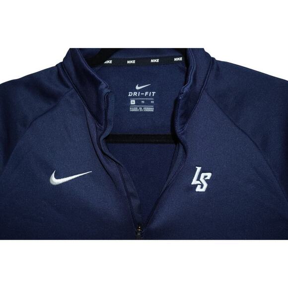 Nike Dri-FIT Quarter-Zip Pullover – XL Navy Blue Long Sleeve LS Logo – - Picture 2 of 3